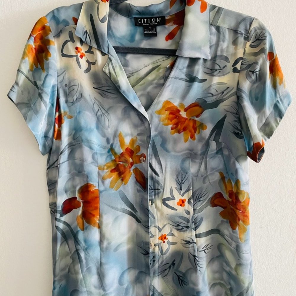 Citron  silk blouse